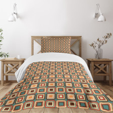 Geometric Rounded Bedspread Set