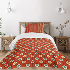 60s Style Hippie Dots Bedspread Set