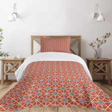 Curvy Lines Circles Tile Bedspread Set