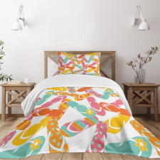 Summer Holiday Sandals Bedspread Set