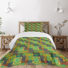 Folk Native Bedspread Set