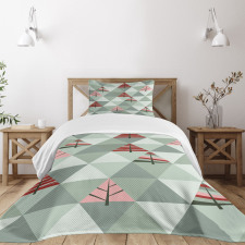 Illustration of Triangles Bedspread Set