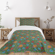 Floral Swirls Bedspread Set