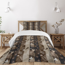 Coffee Typo Hearts Beans Bedspread Set