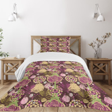 Plum French Eiffel Tower Bedspread Set