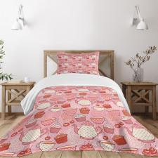 Teapots Cups Cakes Bedspread Set