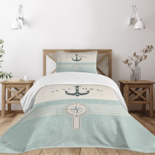 Vintage Marine Anchor Bedspread Set