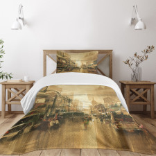 City Street View Bedspread Set