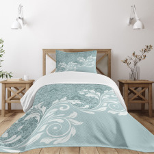 Retro Floral Ivy Swirls Bedspread Set