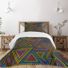 Rainbow Colors Design Bedspread Set