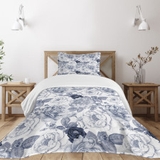 Garden Spring Roses Bedspread Set