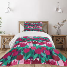 Abstract Tulips Flowers Bedspread Set