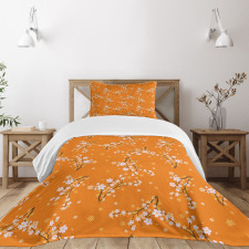 Cherry Tree Blossoms Bedspread Set