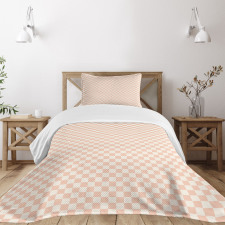 Modern Pink Squares Bedspread Set