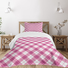 Diagonal Pastel Color Bedspread Set