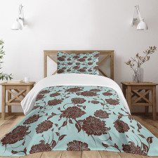 Flower Ornaments Retro Bedspread Set