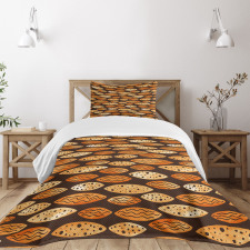 Spots Waves Elliptic Bedspread Set