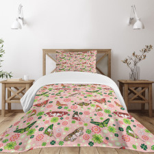 Butterflies Shamrocks Bedspread Set