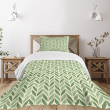 Symmetric Green Bedspread Set