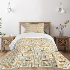 Rounded Colorful Lines Bedspread Set