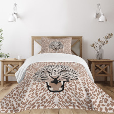 Roaring Wild Leopard Bedspread Set