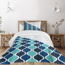 Wavy Stripes Spirals Bedspread Set