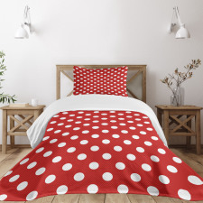 Polka Dots Circular Forms Bedspread Set