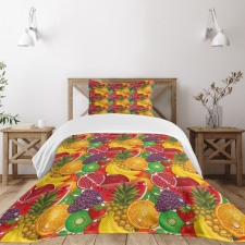 Tropical Fresh Fruits Bedspread Set