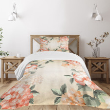 Blooming Hydrangea Flowers Bedspread Set