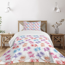 Romantic Blossoming Nature Bedspread Set