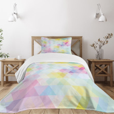 Geometric Rhombus Art Bedspread Set