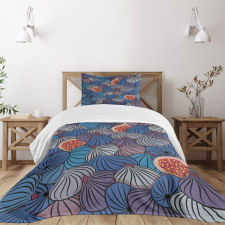 Fig Fruits Pattern Spring Bedspread Set