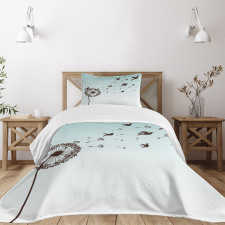 Dandelion Doves Bloom Bedspread Set