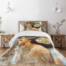 Queen Cleopatra Bedspread Set