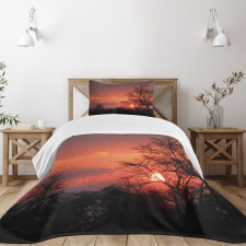 Sunset at Kwando River Bedspread Set