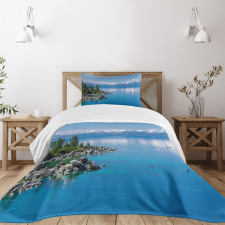 Blue Water Lake Tahoe Bedspread Set