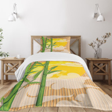 Bamboo Full Moon Clouds Bedspread Set