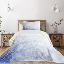 Abstract Floral Curl Bedspread Set