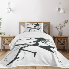 Witch on Guitar Bedspread Set