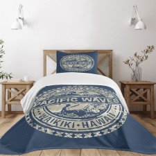 Pacific Waves Surf Camp Bedspread Set