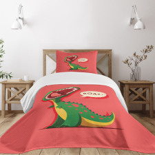 Cartoon Prehistoric Bedspread Set