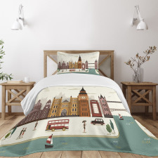 Travel Scenery Big Ben Bedspread Set