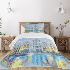 Amsterdam Canal Xmas Bedspread Set