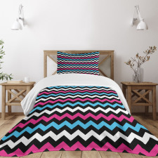 Zigzag Colorful Twisty Bedspread Set