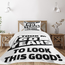 Slogan Party Words Bedspread Set