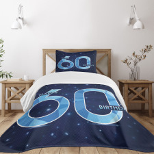 Birthday 60 Stars Bedspread Set