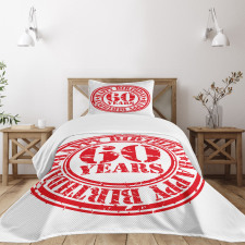 Birthday Stamp Slogan Bedspread Set