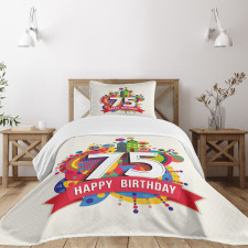 Geometrical Cartoon Bedspread Set