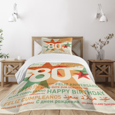 World Happy Birthday Bedspread Set