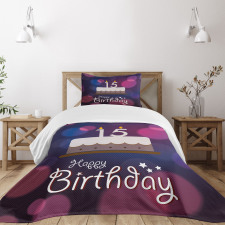 15 Birthday Cake Bedspread Set